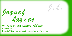 jozsef lazics business card